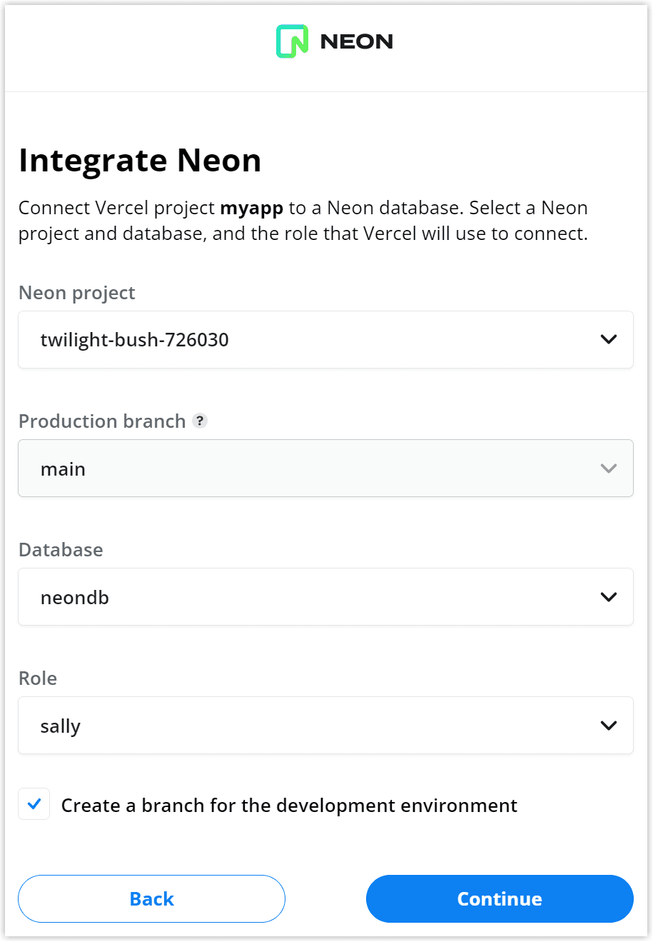 Connect to Neon